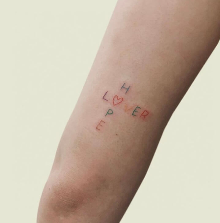 Love And Hope Quote Creativity Small Tattoo Ideas For Women