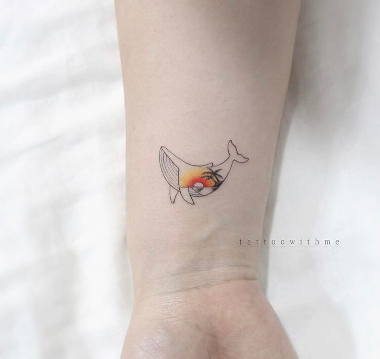 Creative Whale Small Tattoo Ideas For Women