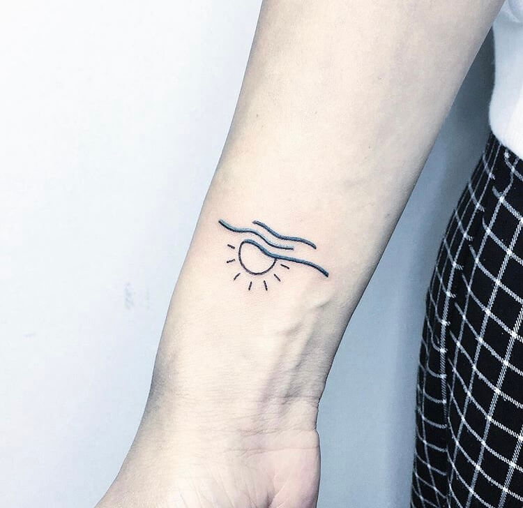 Sunrise Small Tattoo Ideas For Women