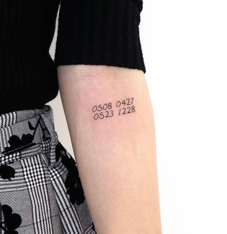 Meaningful Numbers Small Tattoo Ideas For Women