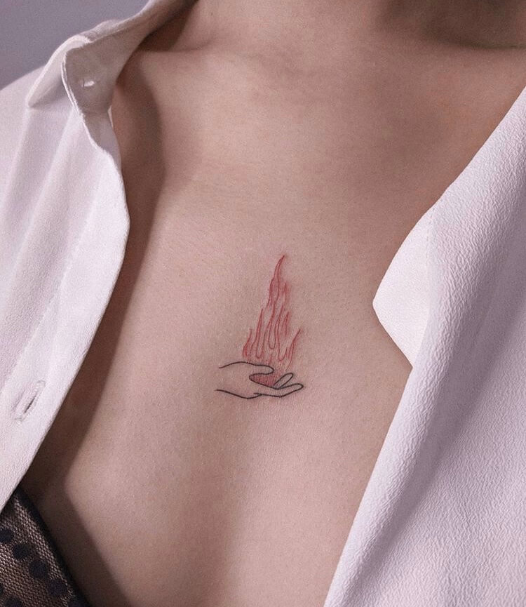 Fire Small Tattoo Ideas For Women