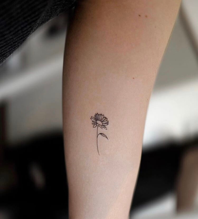 Sunflower Small Tattoo Ideas For Women
