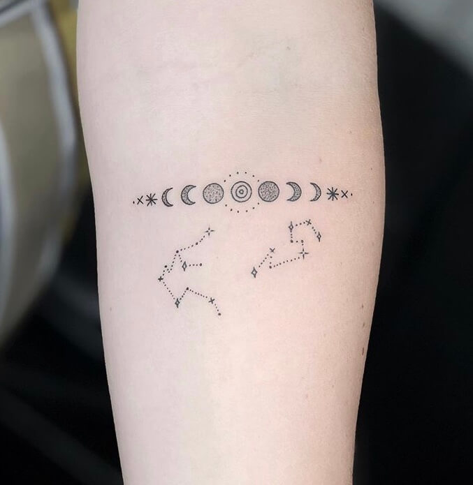 Constellations And Planets Small Tattoo Ideas For Women
