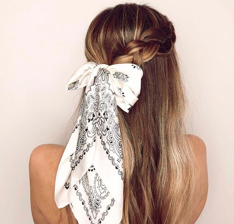 bandana with hair