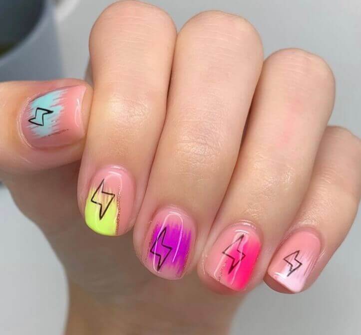 Colorful nails design