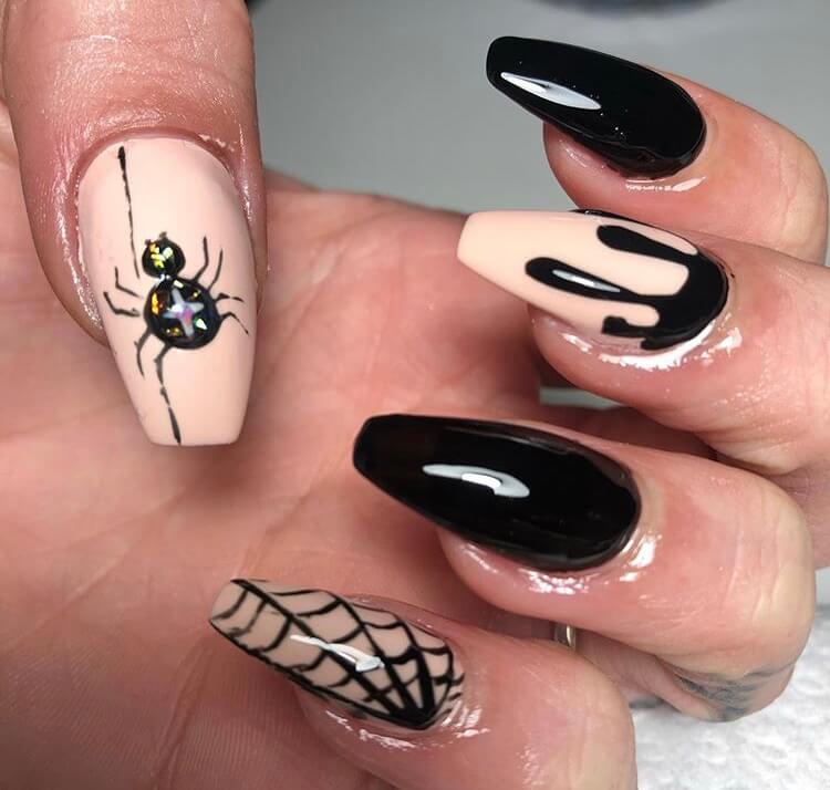 long acrylic Halloween nails