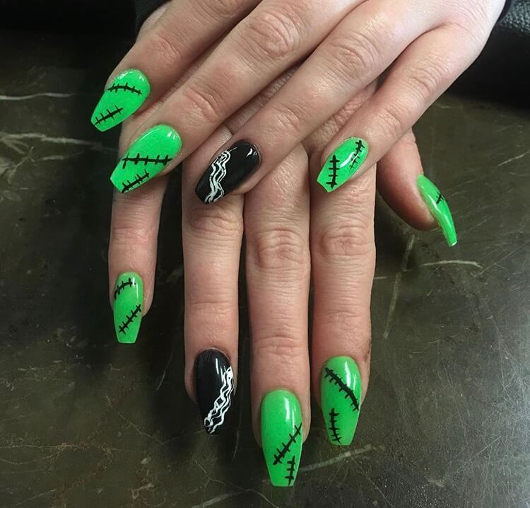 long acrylic Halloween nails