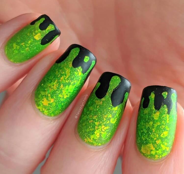 long acrylic Halloween nails