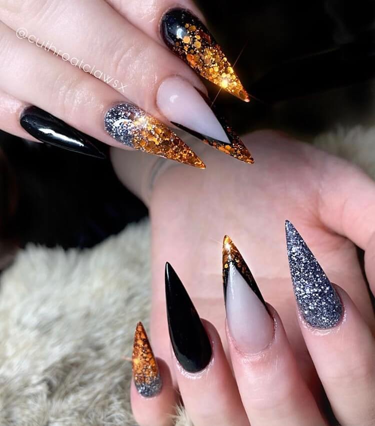 long acrylic Halloween nails