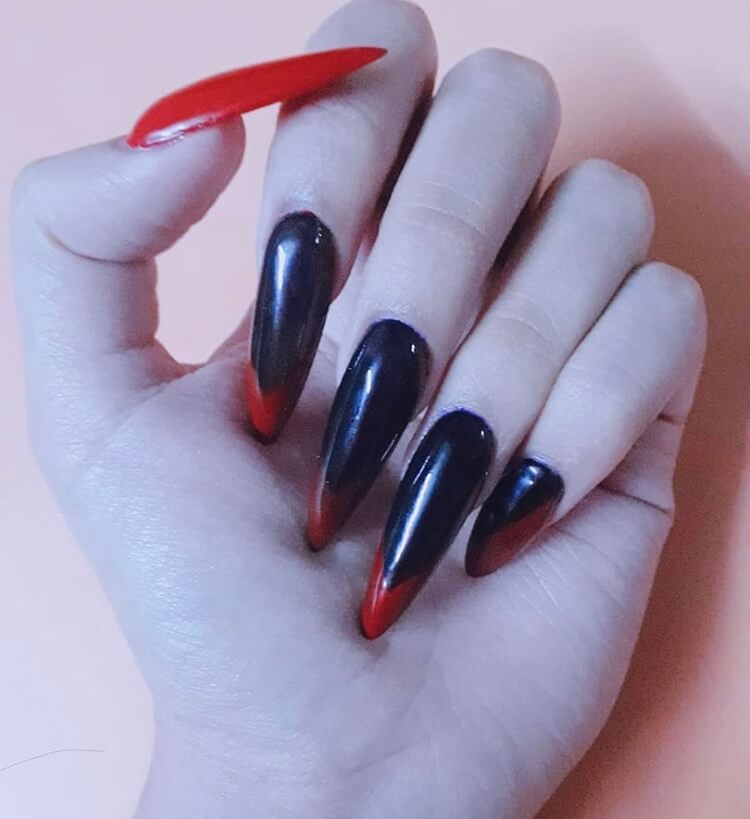 long acrylic Halloween nails