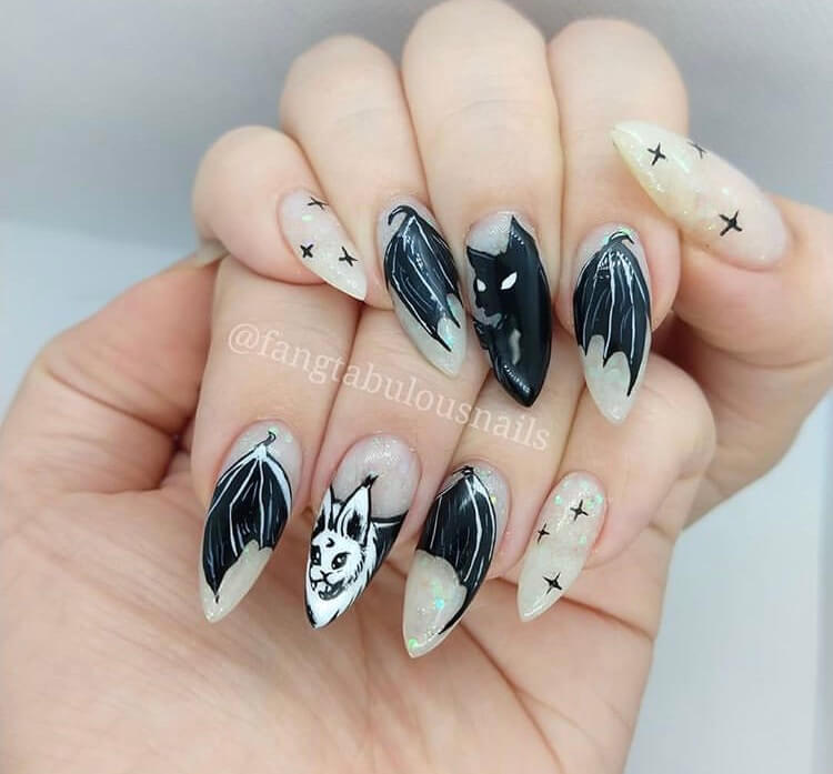 36 Ideas For Long Acrylic Halloween Nails 2020