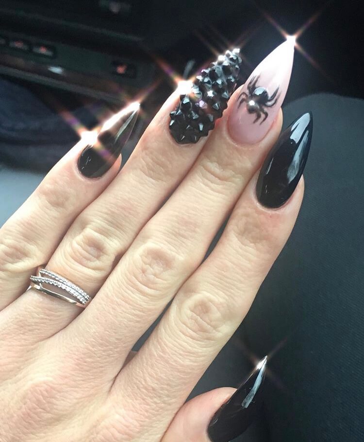 long acrylic Halloween nails