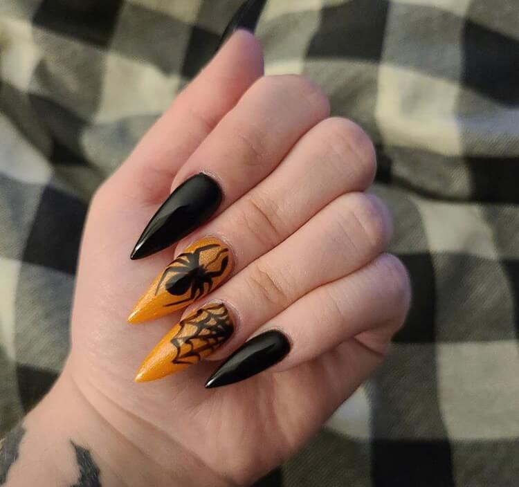 long acrylic Halloween nails