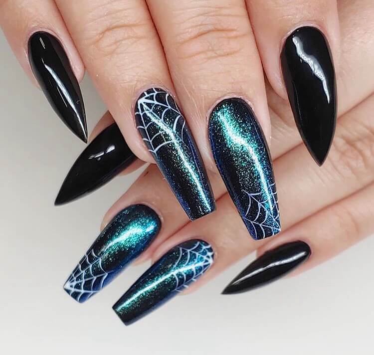 long acrylic Halloween nails
