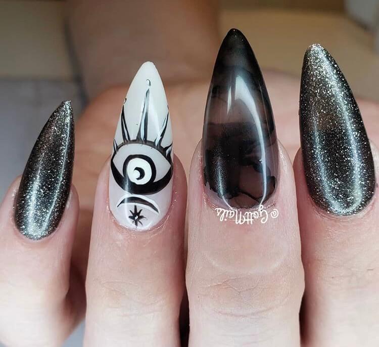 long acrylic Halloween nails