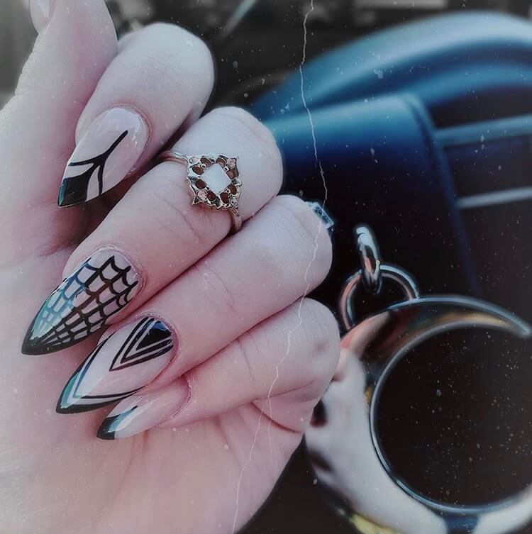 long acrylic Halloween nails