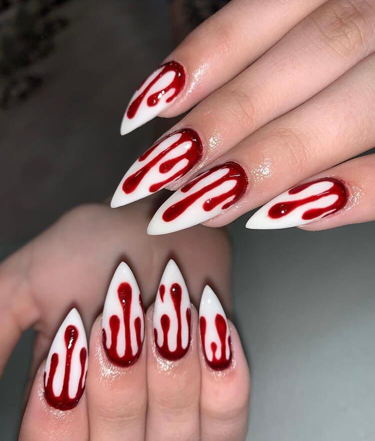 long acrylic Halloween nails