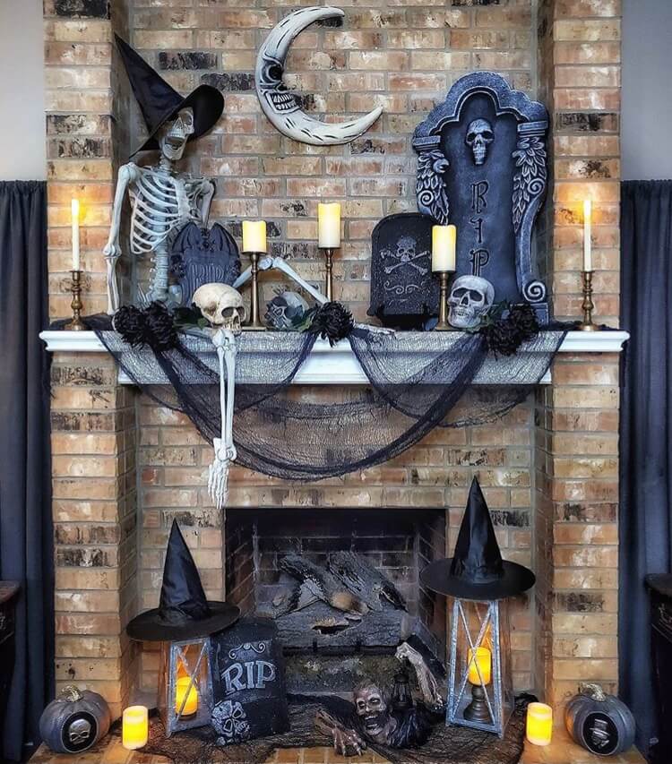 Halloween fireplace decoration ideas