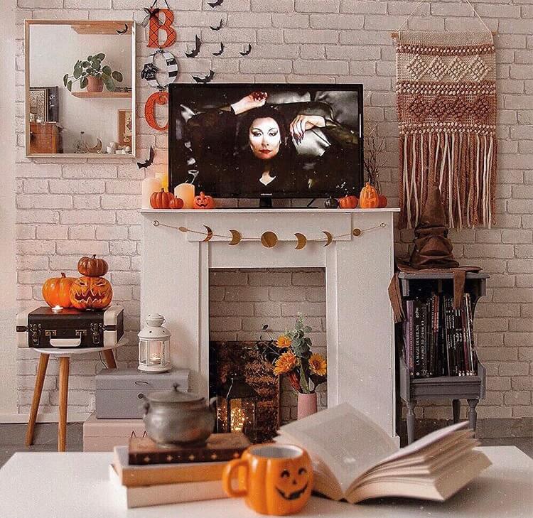 Halloween fireplace decoration ideas
