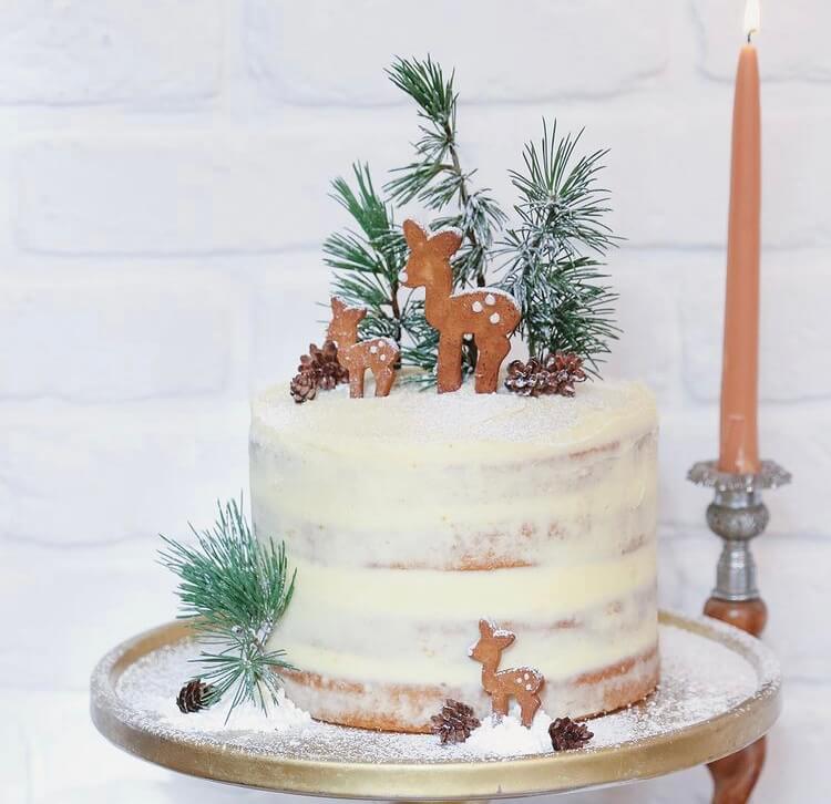 Do you want to bake a delicious and beautiful Christmas cake? Then these amazing design ideas can inspire you. #Christmas