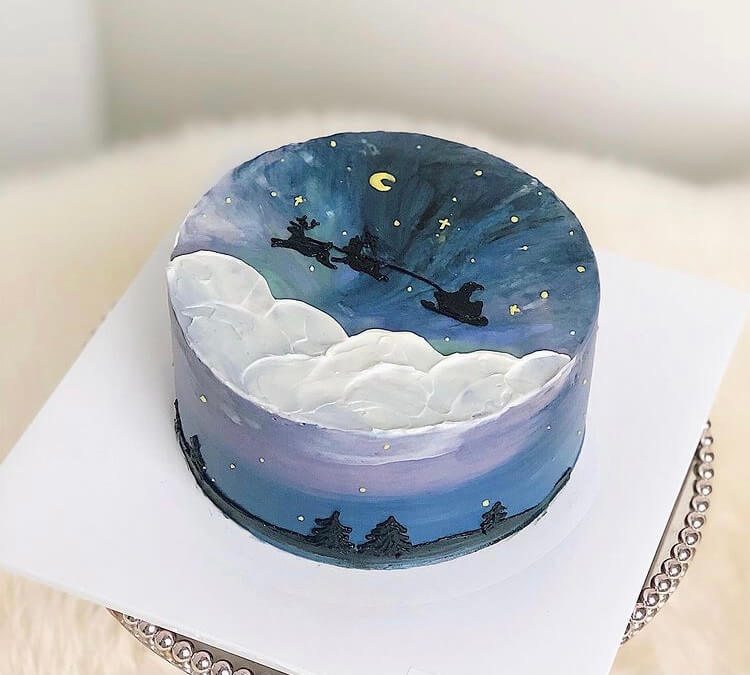 Do you want to bake a delicious and beautiful Christmas cake? Then these amazing design ideas can inspire you. #Christmas