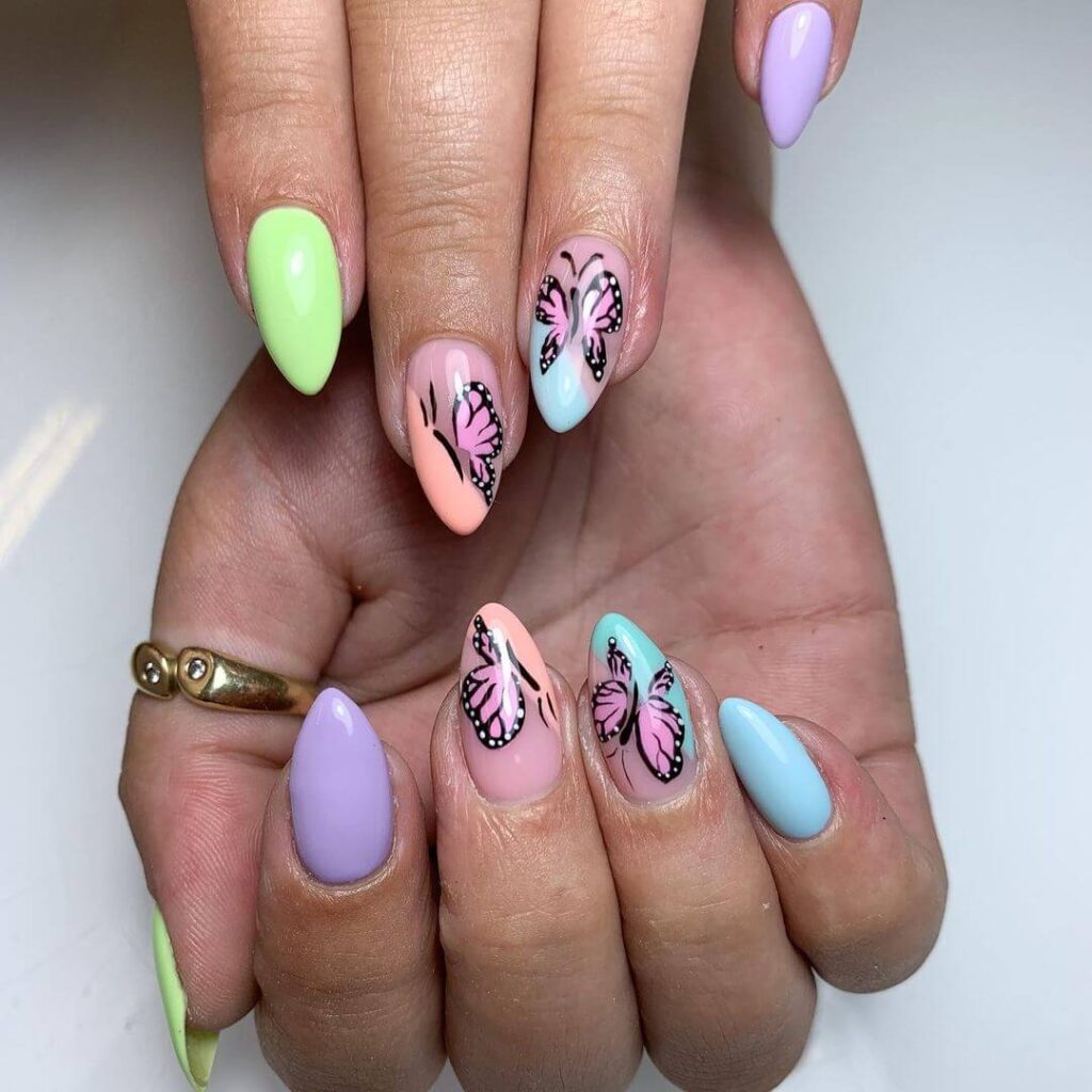 35 Hottest Butterfly Nail Art Ideas