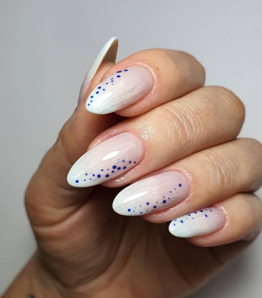 cute Dot Almond Nails