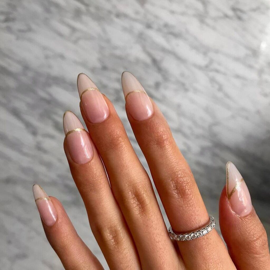 Simple but elegant almond nails