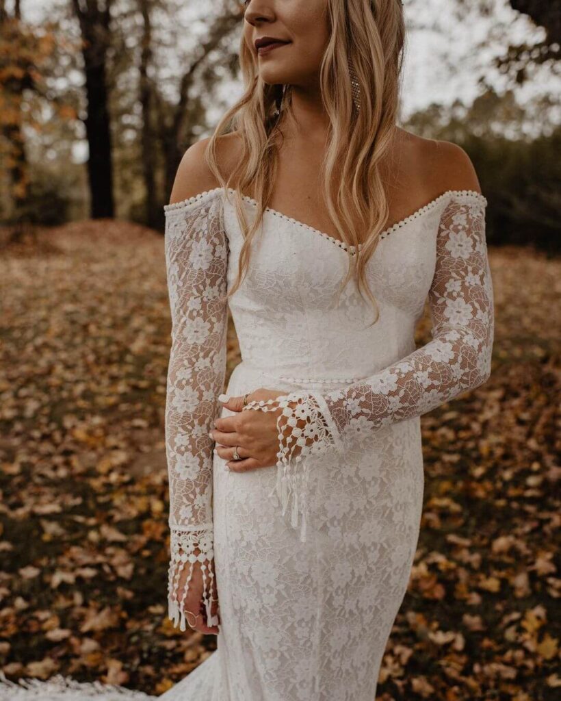 Bohemian wedding dress