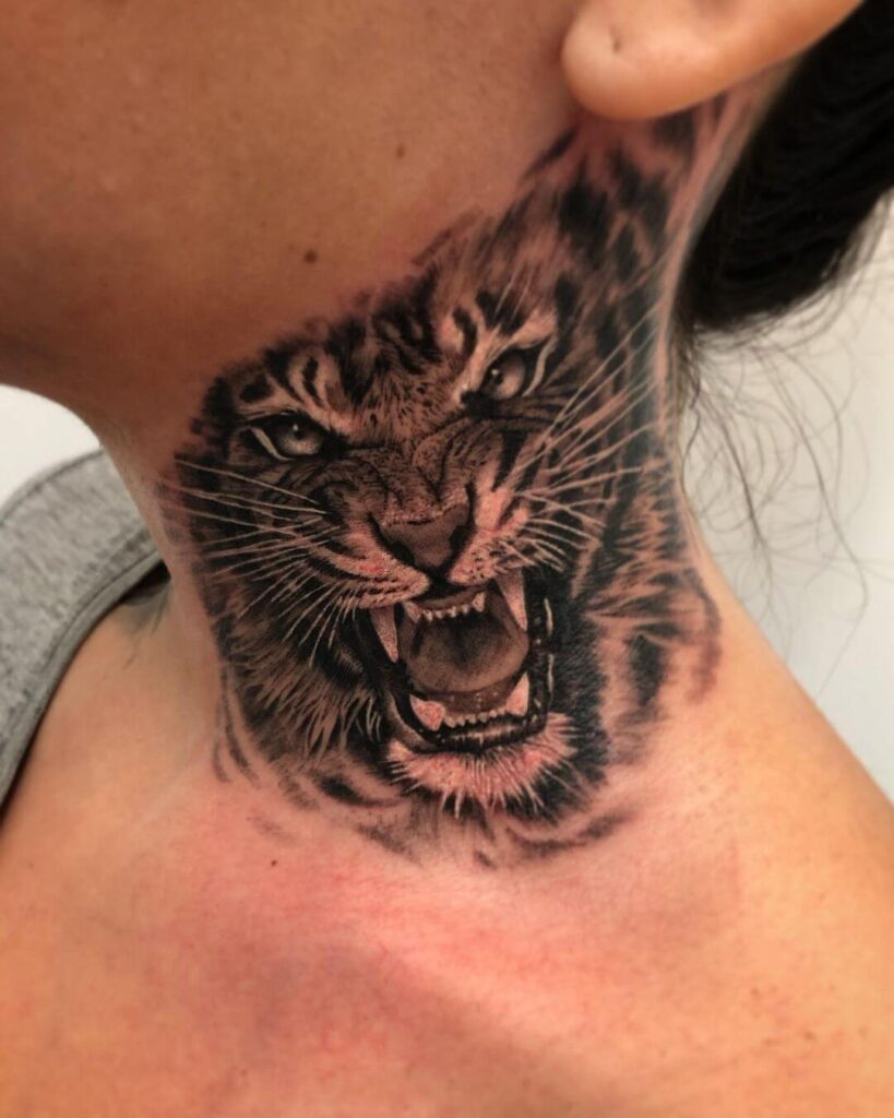 Tiger Neck Tattoo