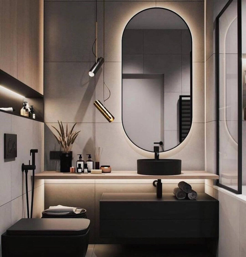 Black bathroom