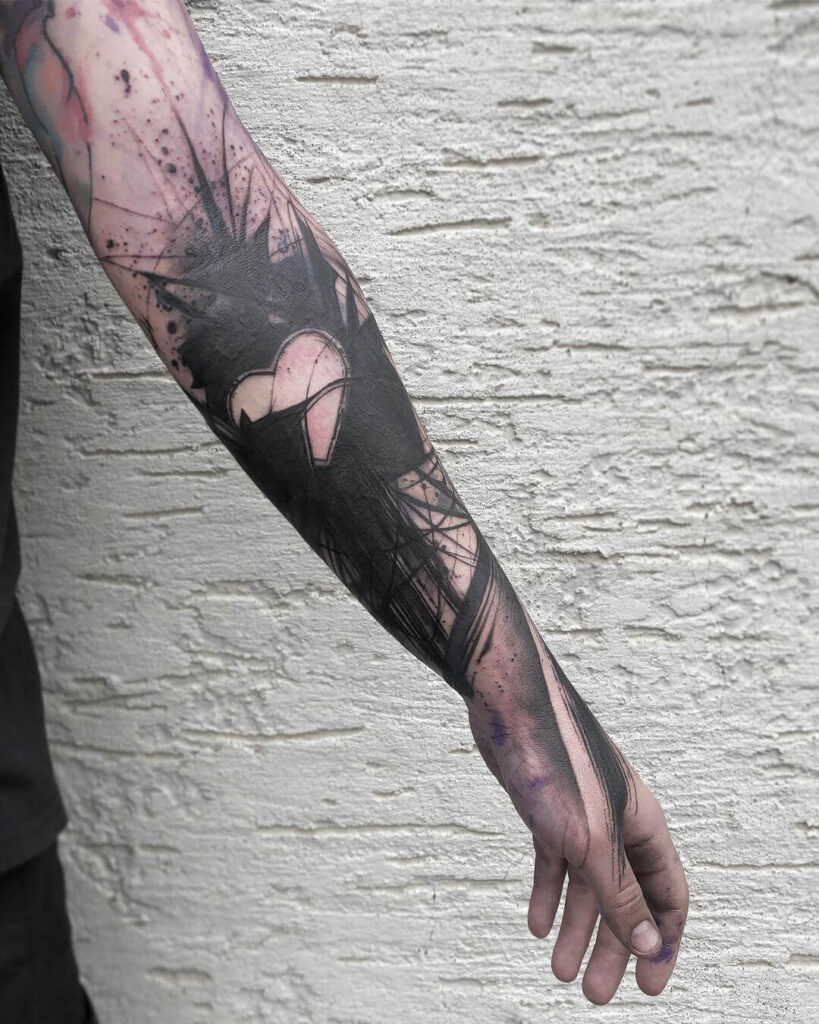 Abstract sleeve tattoo