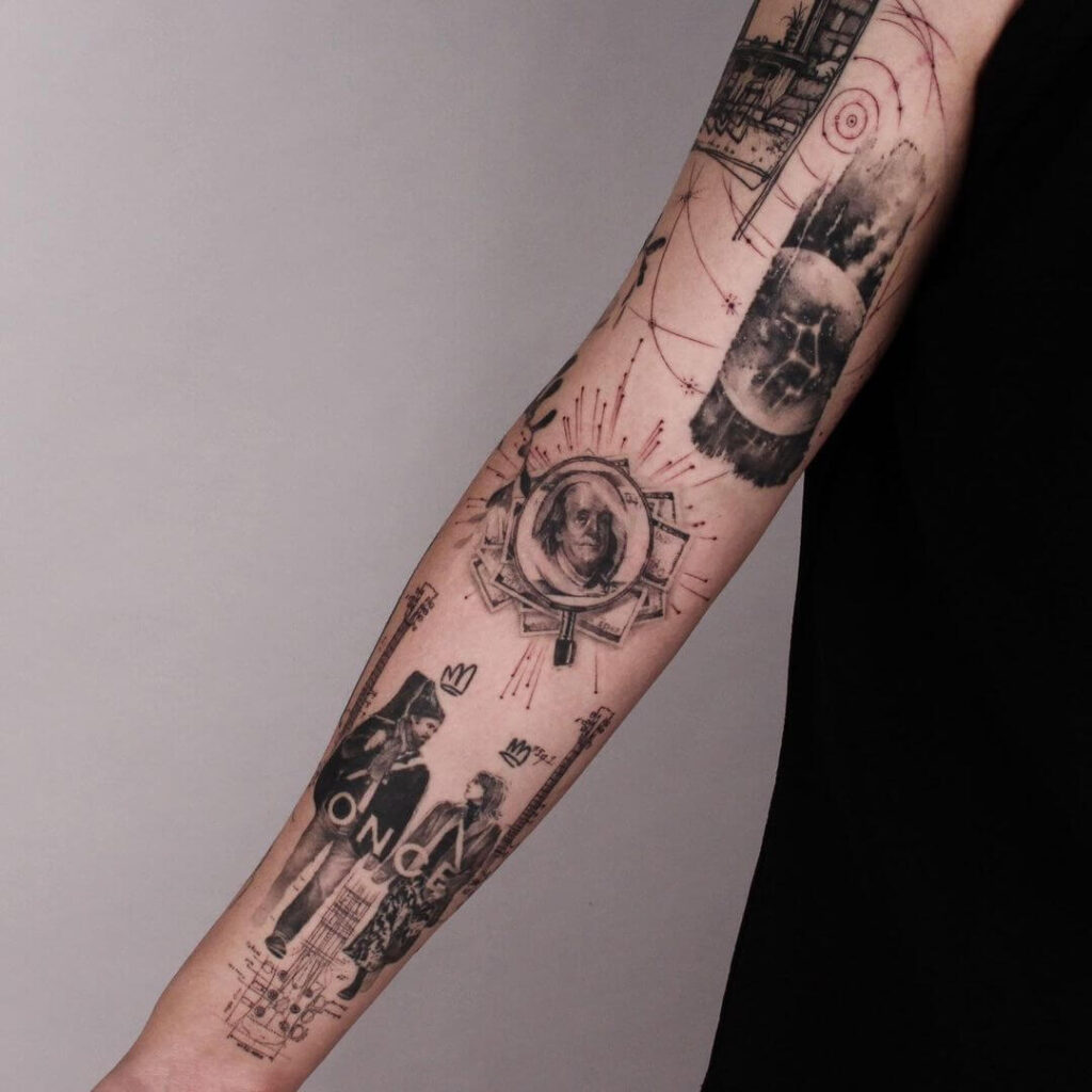 Combination sleeve tattoo