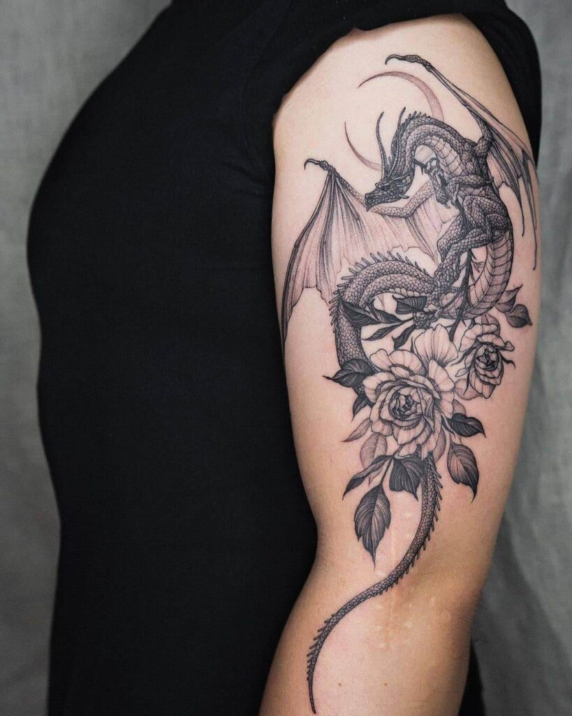 Dragon sleeve tattoo