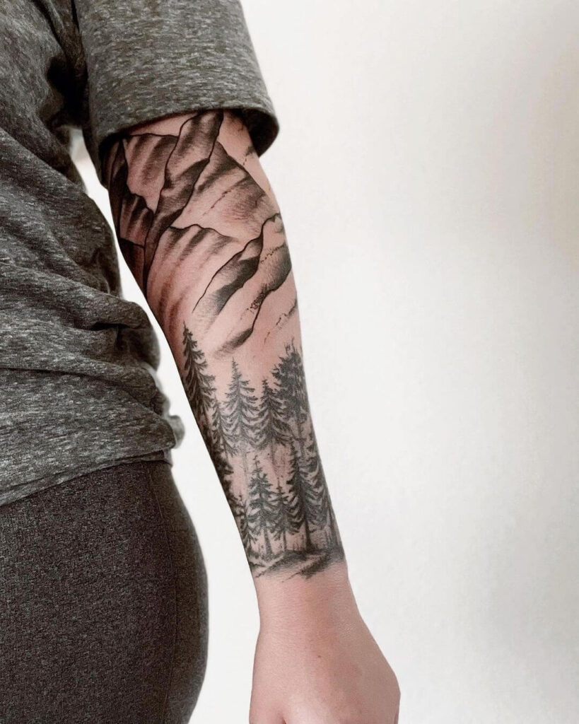 Natural sleeve tattoo