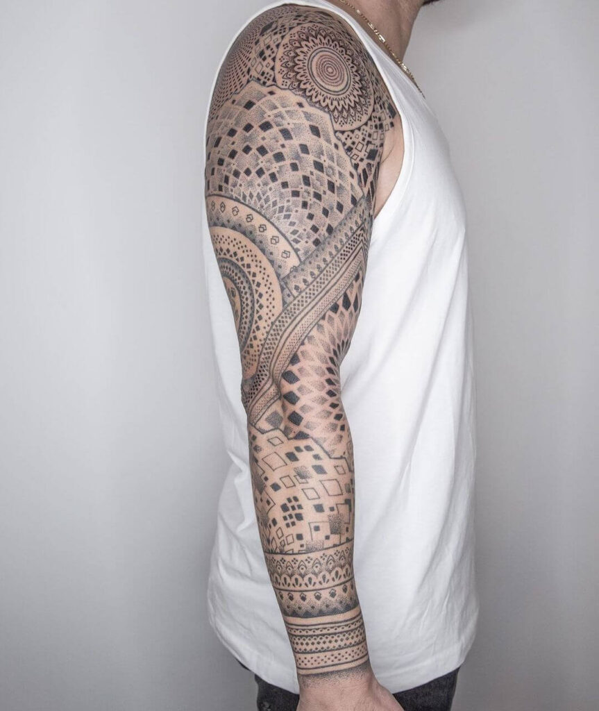 Tribal sleeve tattoo