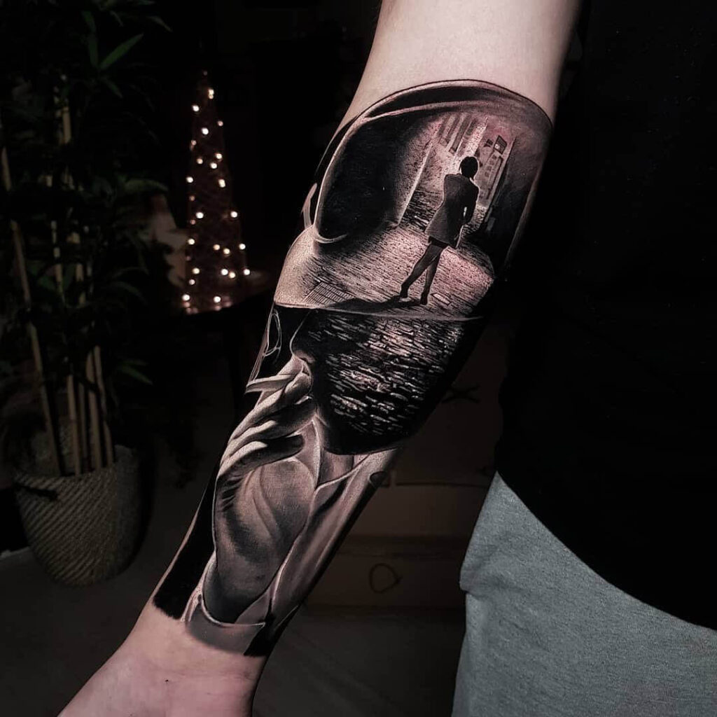 Cool half sleeve tattoo