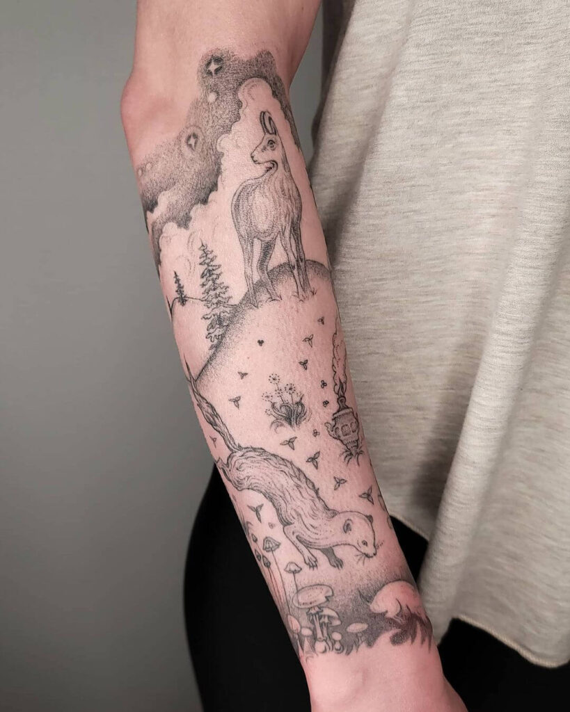 Cute sleeve tattoo