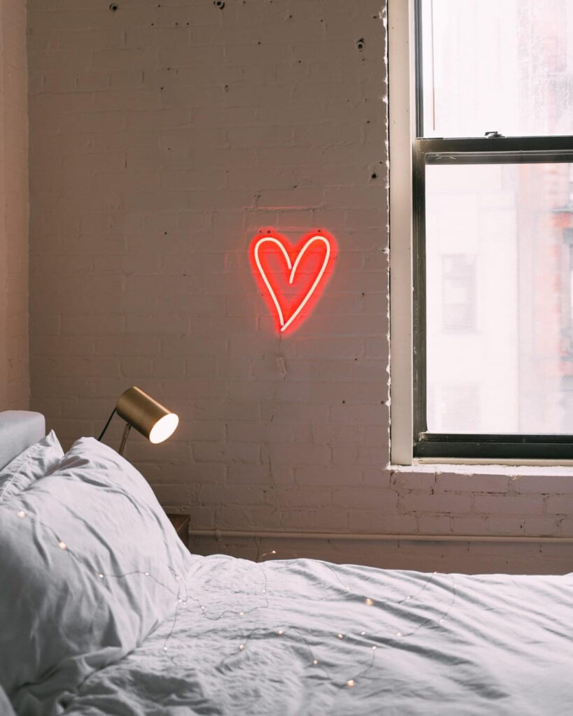 Valentine's day neon decor