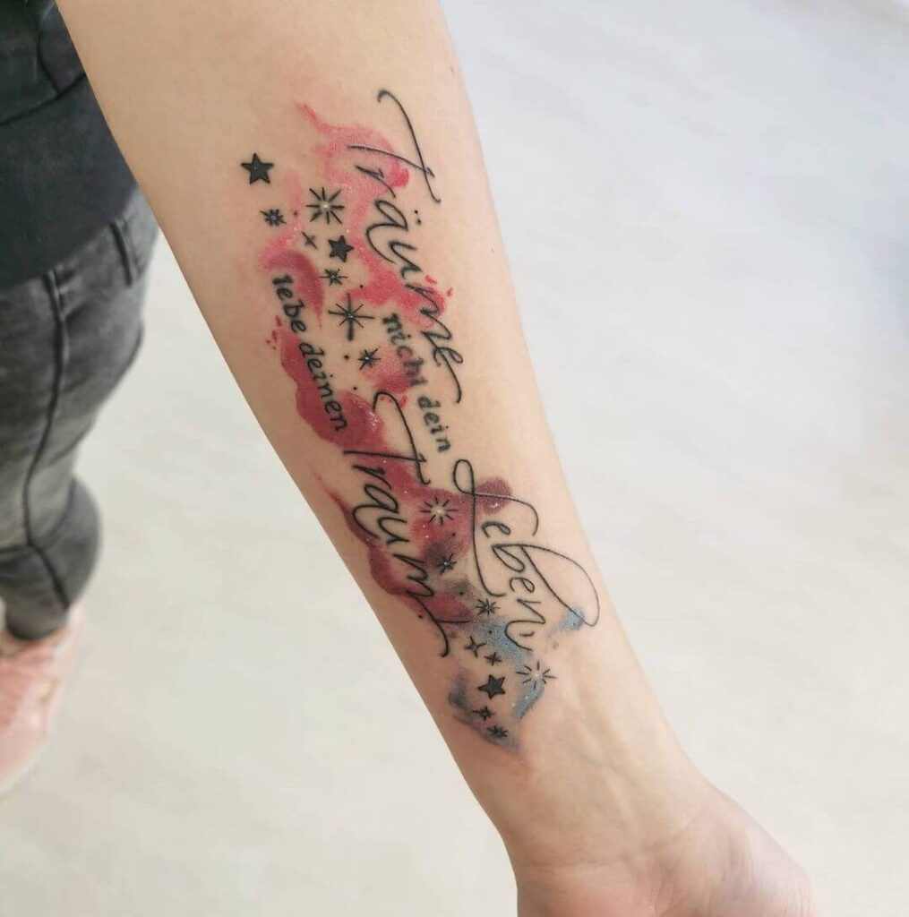 Quote watercolor tattoo