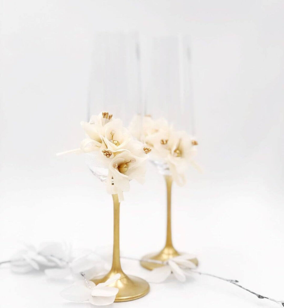 Elegant wedding glasses