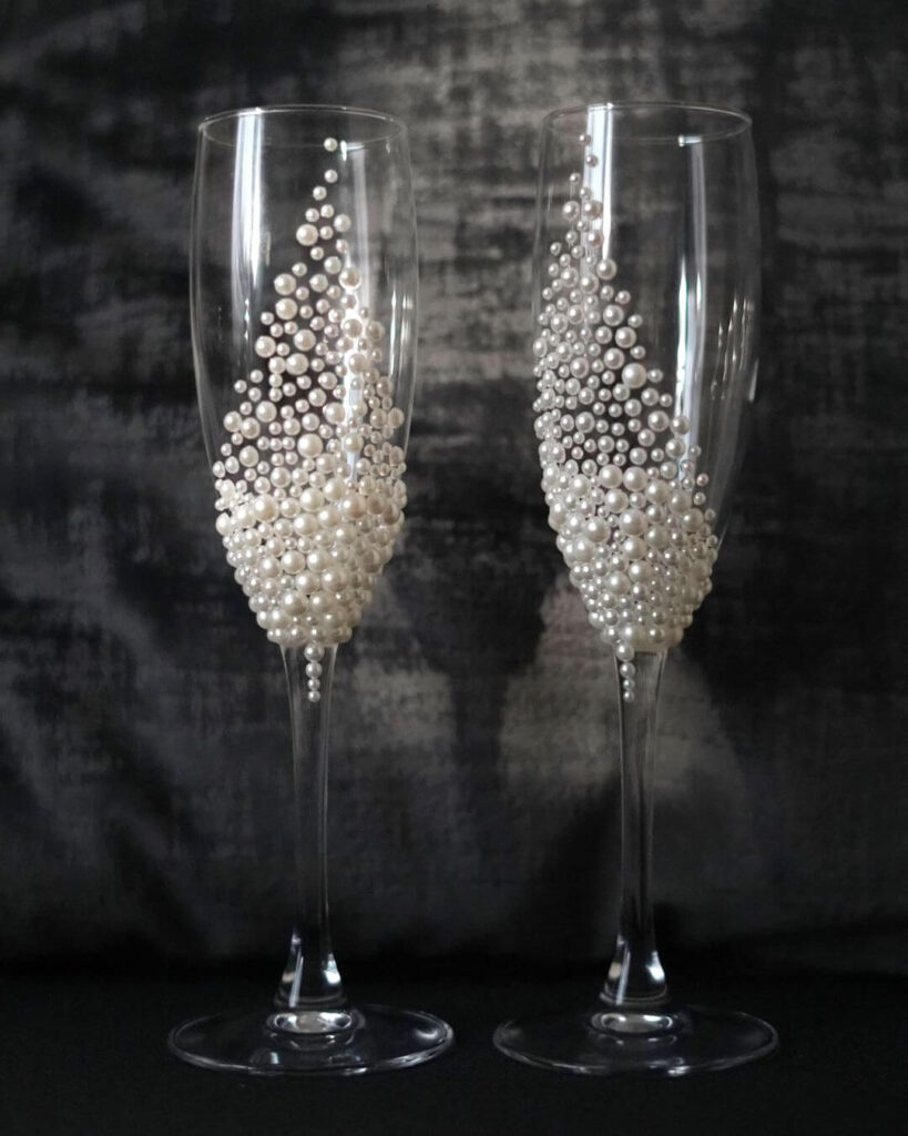 Pearl Wedding glasses