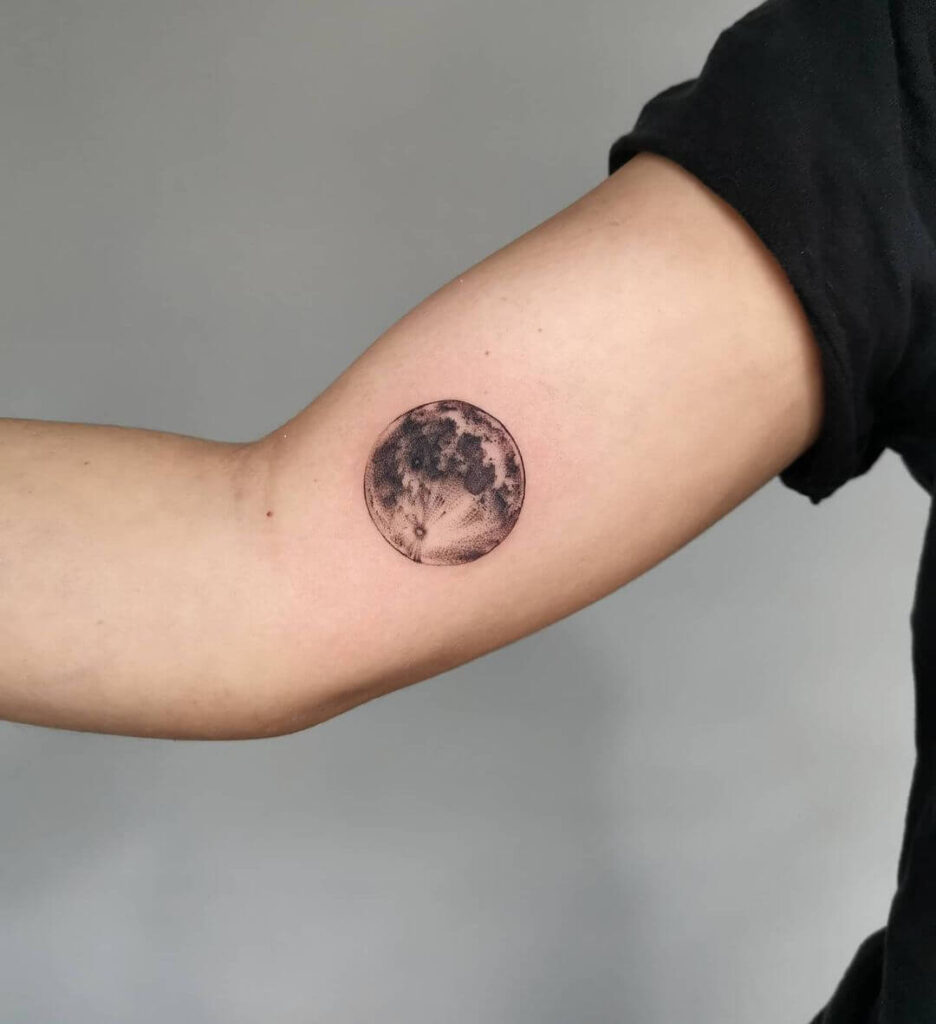 Amazing full moon tattoo