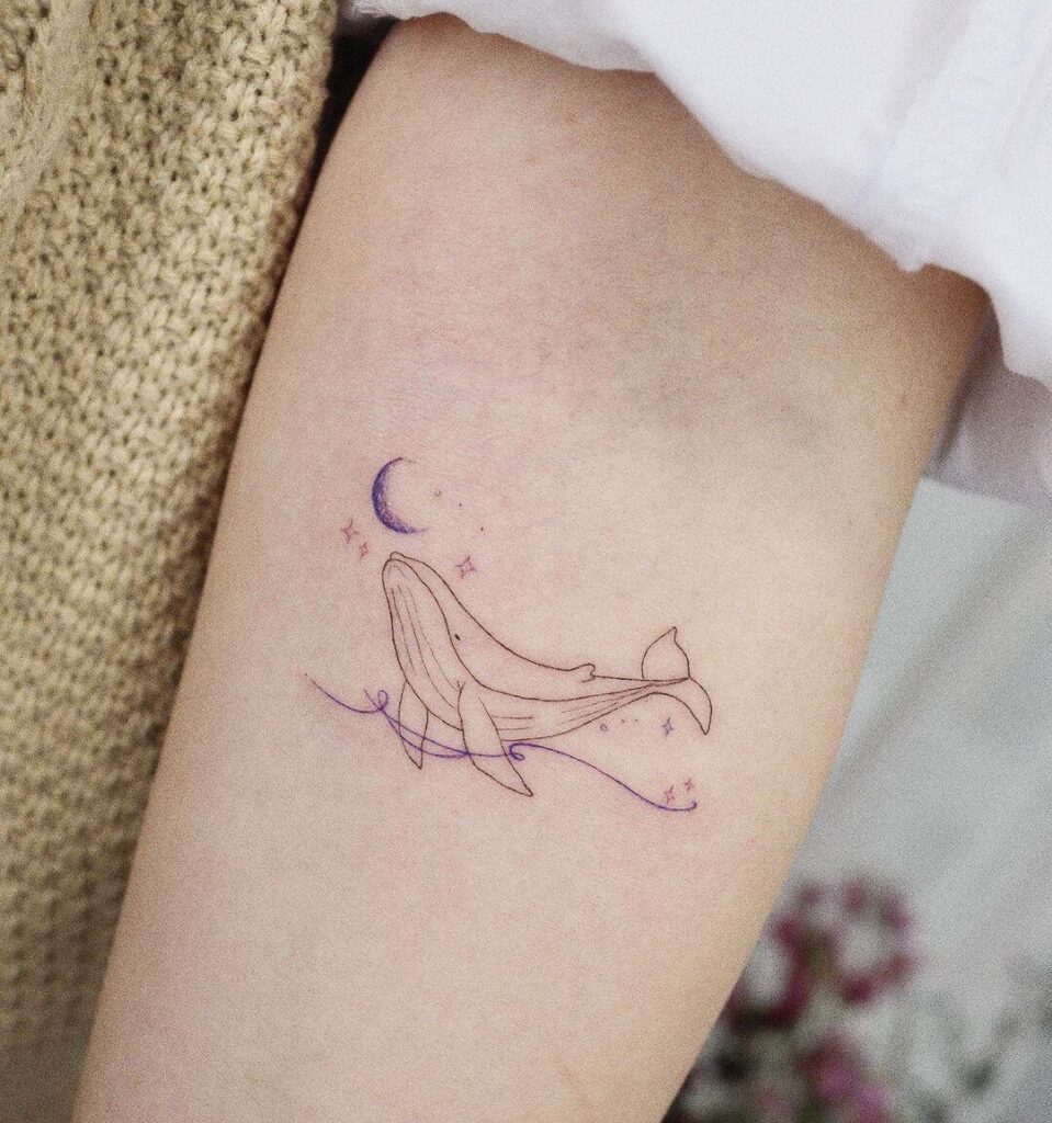 Animal moon tattoo