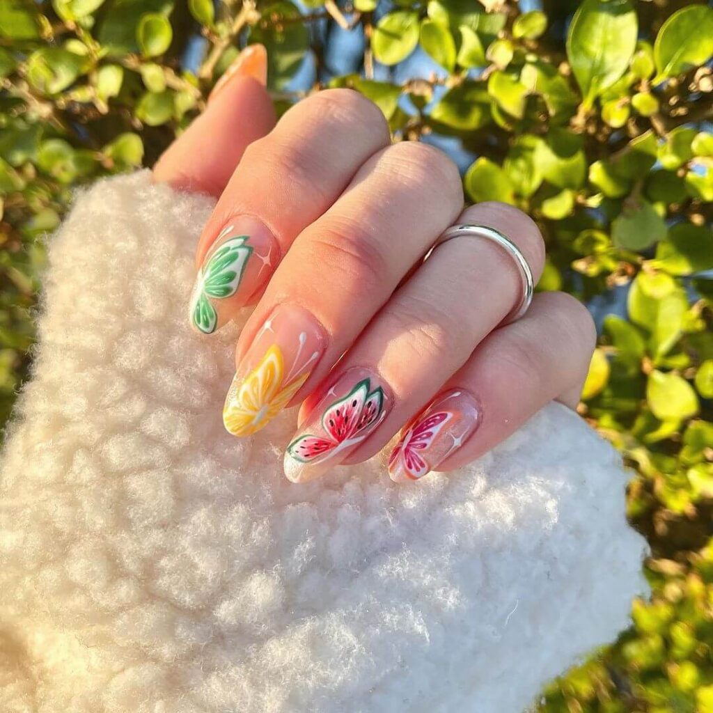 Creative fruit nails