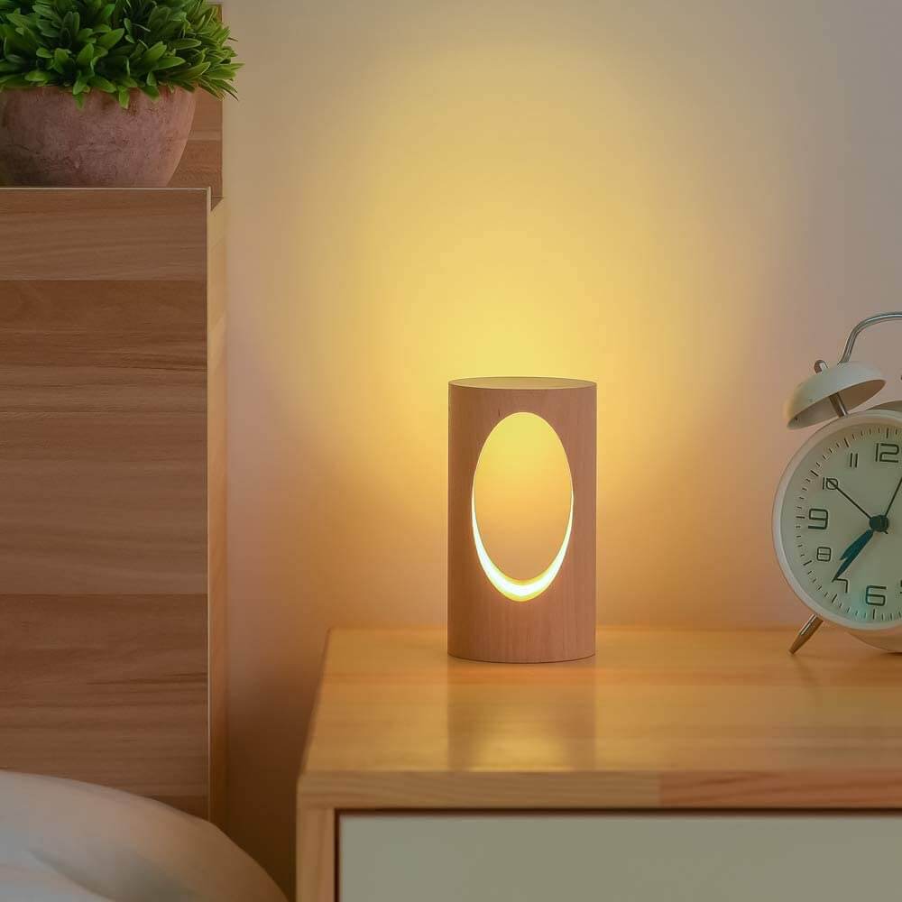 Cute little wooden table lamp