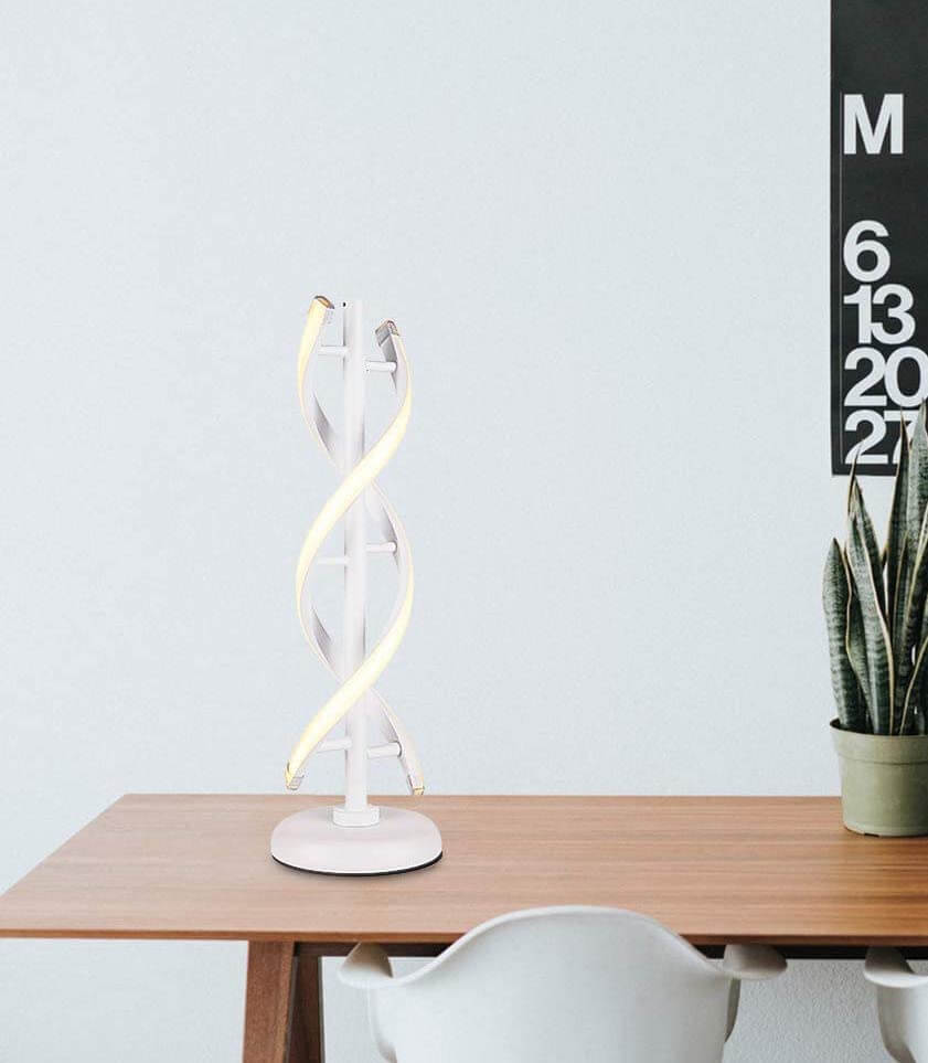 Double spiral table lamp