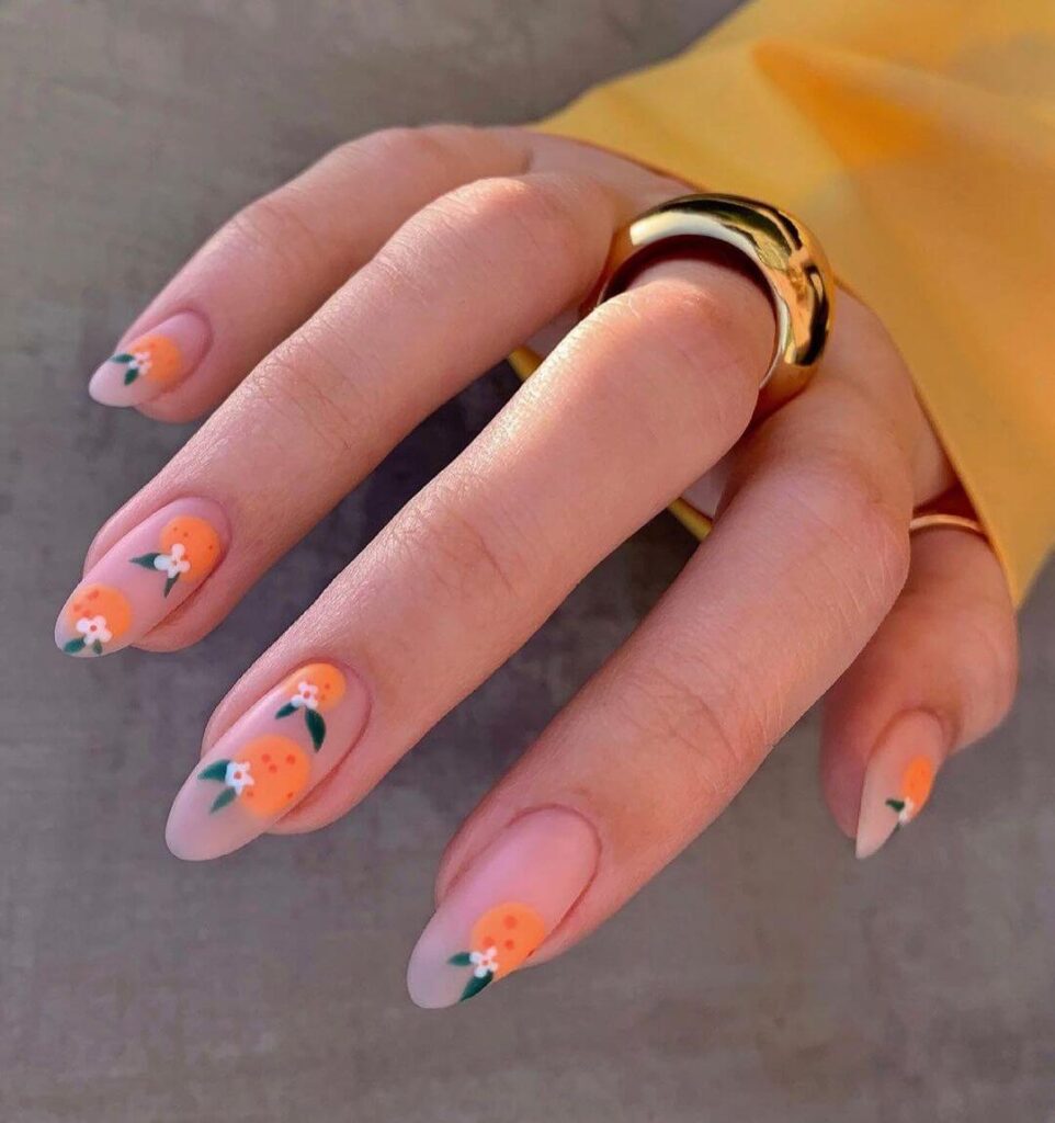 Elegant fruit nails