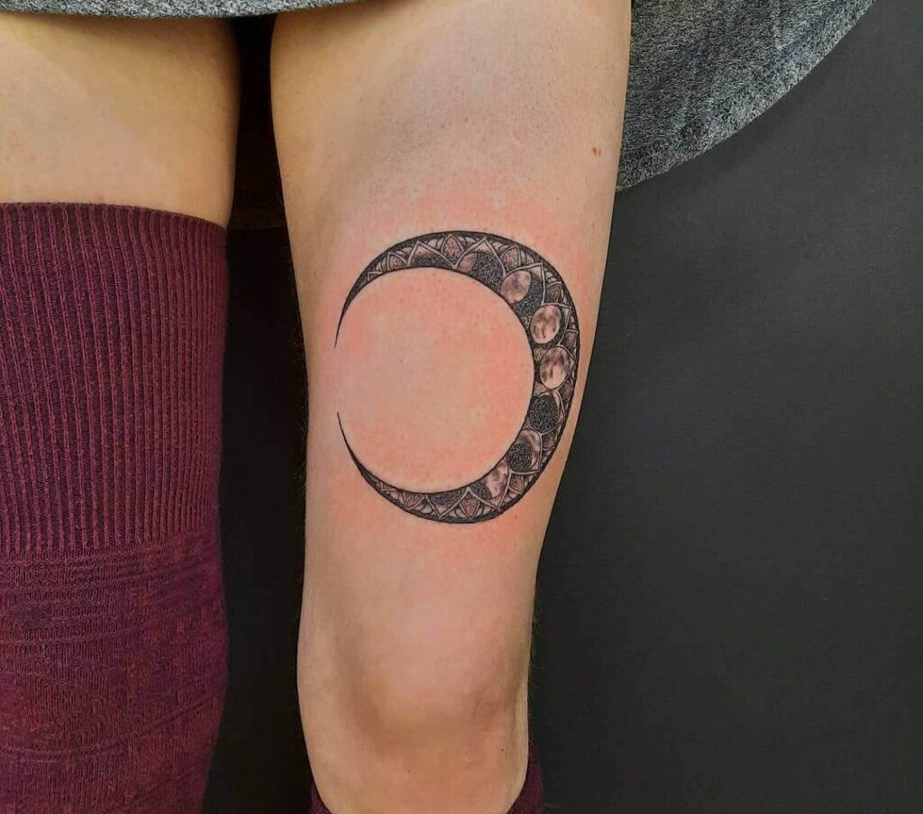 Mandala Moon Tattoo