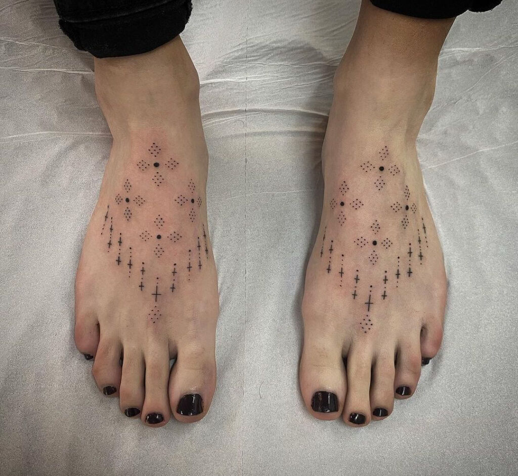 Simple but beautiful Foot tattoo